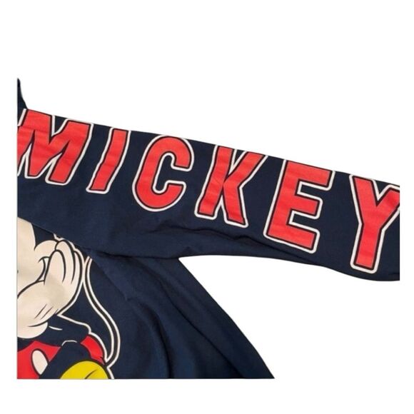 Disney Mickey Mouse Graphic Tee Blue Long Sleeve Crewneck L 11/13 Jrs - Picture 3 of 6